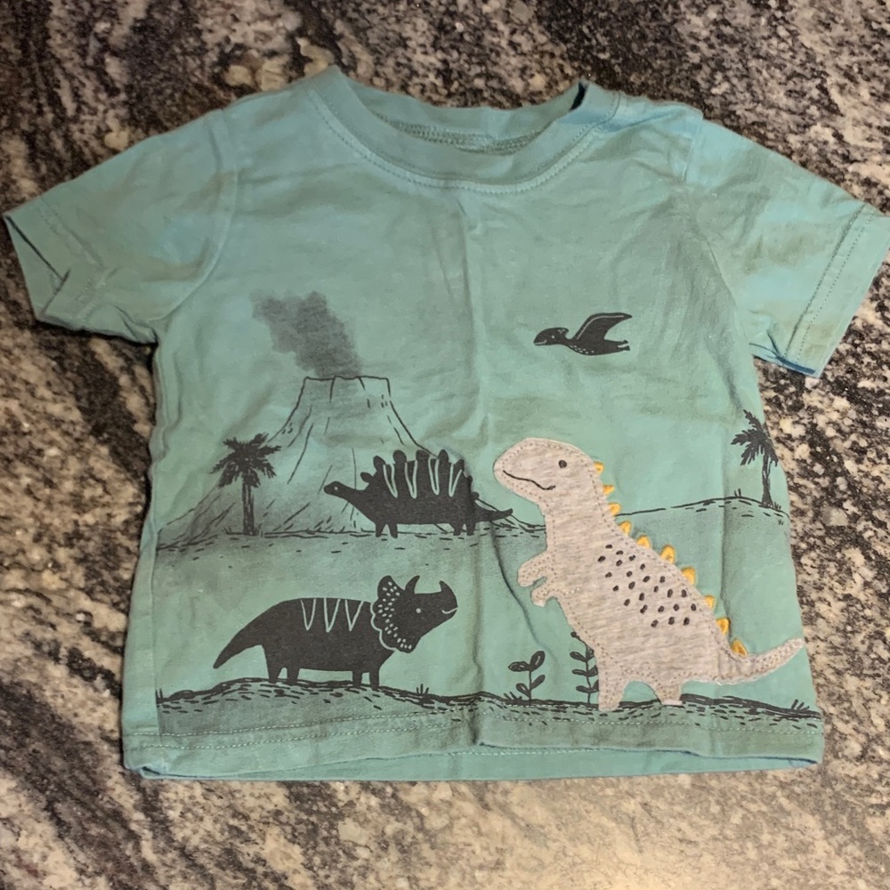 Carter's Teal Dinosaur Applique Short Sleeve Tee
